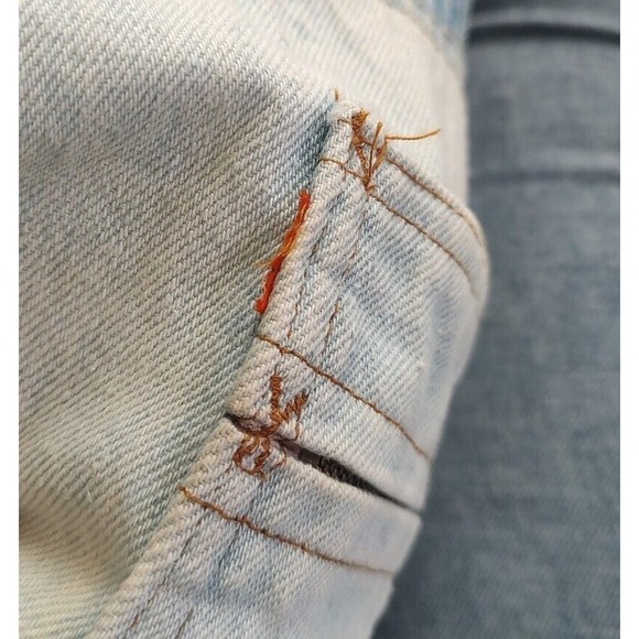 Levis Strauss &Co. 1970s Vintage Chore Jacket- Orange Tab-Bleach Dipped-Large - Picture 12 of 16